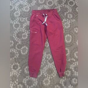 Figs Women's Maroon Jogger Sweatpants